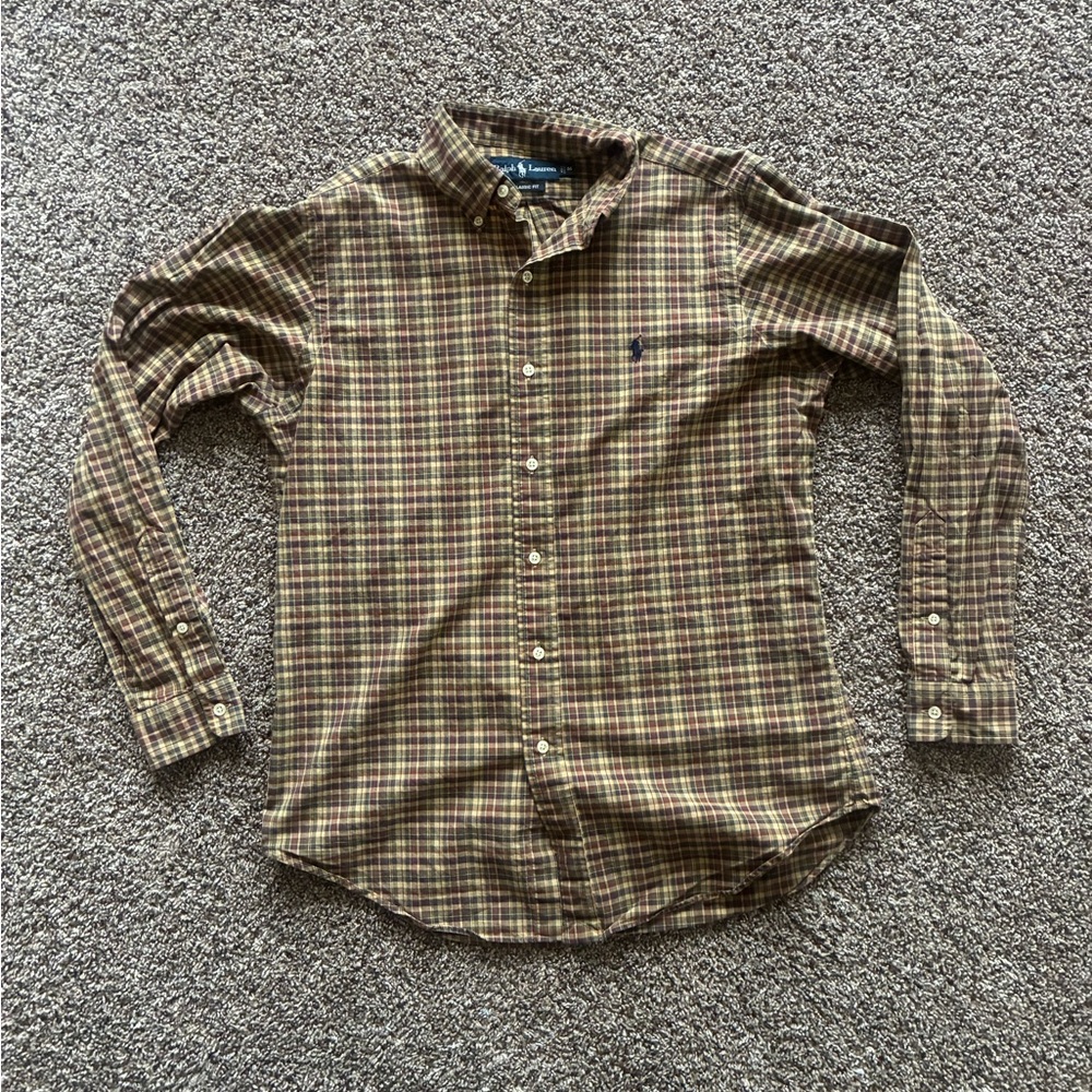 Vintage Ralph Lauren Classic Fit Men's Medium Long Sleeve Button-Down Shirt